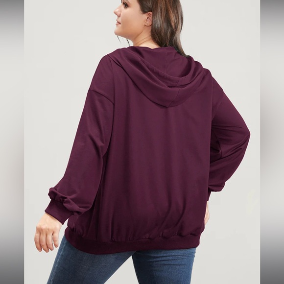 Halloween Skeleton Print Zip Up Drawstring Hooded Sweatshirt
Color:
  Red-Violet - Picture 4 of 4